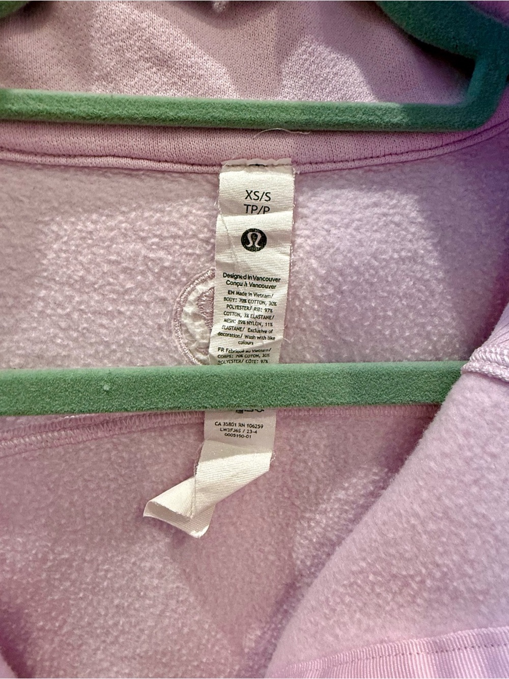lululemon athletica Light Pink Half-Zip Funnel Neck Pullover - Picture 5 of 6